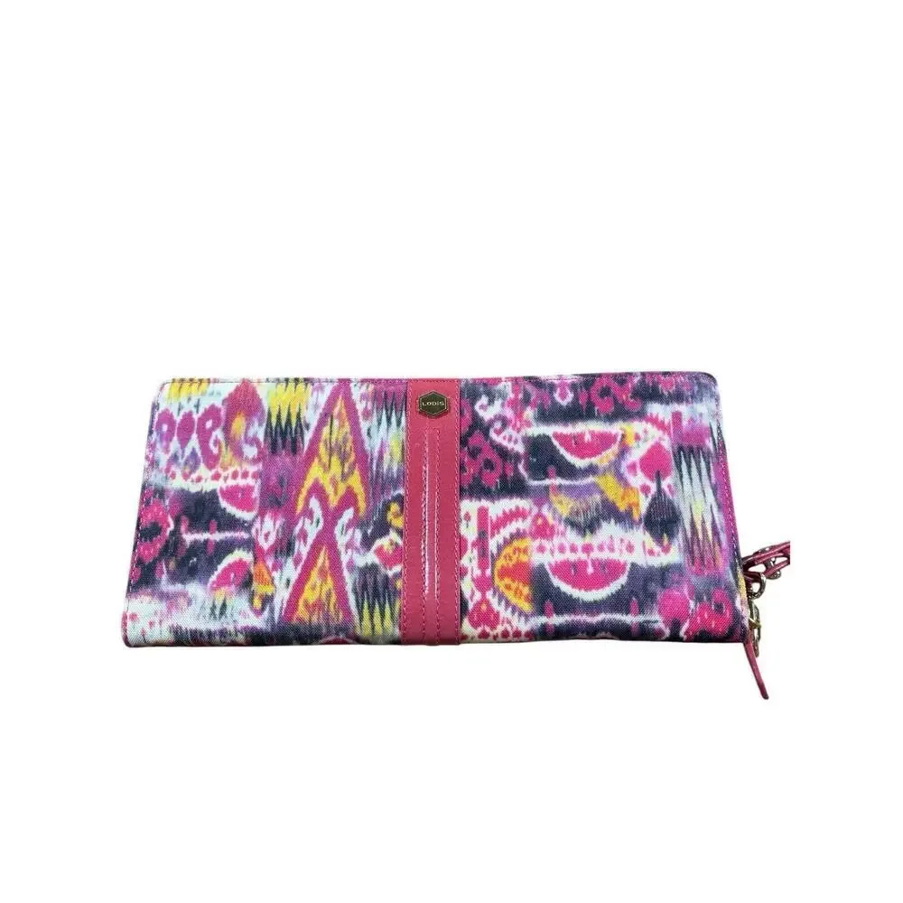 Lodis Clutch‎ Wallet Wristlet Womens Small Pink Festival Whimsical Y2K